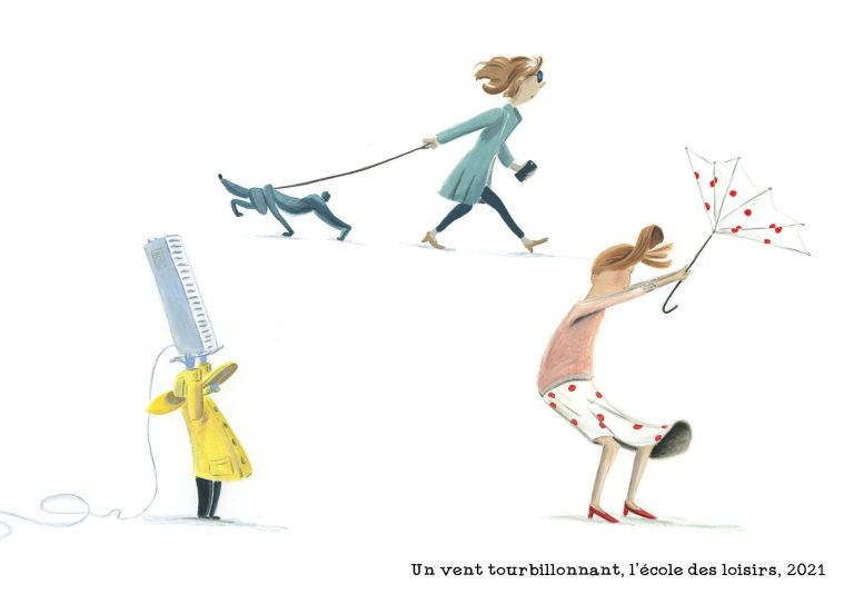 Un vent tourbillonnant - adrien poissier - illustrateurs/rices