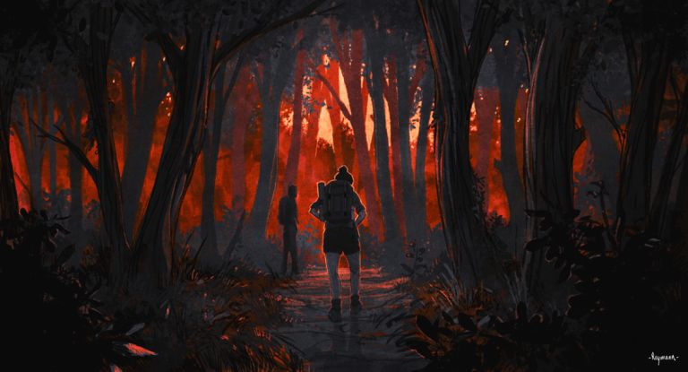 Naissance d'un feu - baptiste reymann - illustrateurs/rices