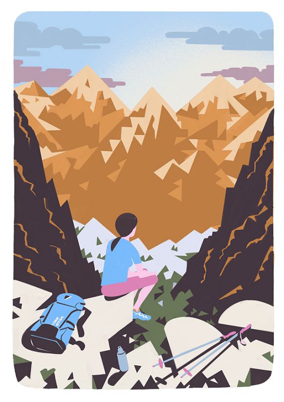 Mountain equipment - stefano grassi - illustrateurs/rices